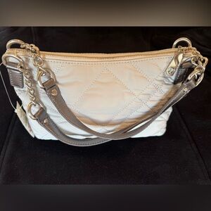 Talbots Pearl Gray Fabric Bag. NWT ~ Compartments Inside. Great Condition! 🩶